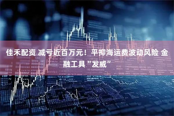 佳禾配资 减亏近百万元！平抑海运费波动风险 金融工具“发威”